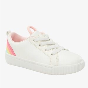 Carter’s White Kids Shoes with Rainbow Detail size 3